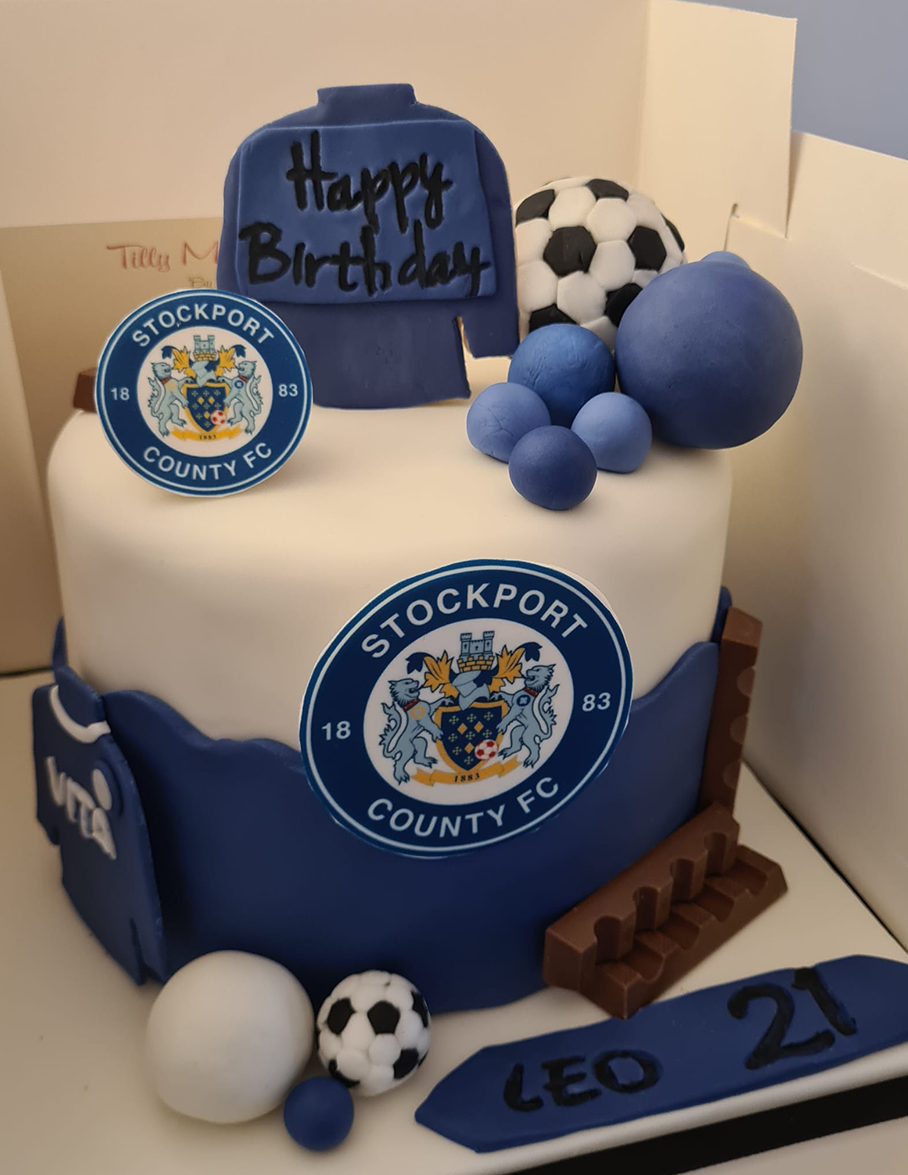 Stockport Football Club fan cake