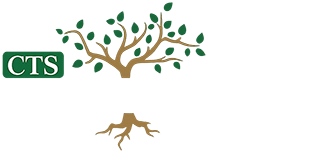 A black and white logo for pcr tree service with a tree in the middle.