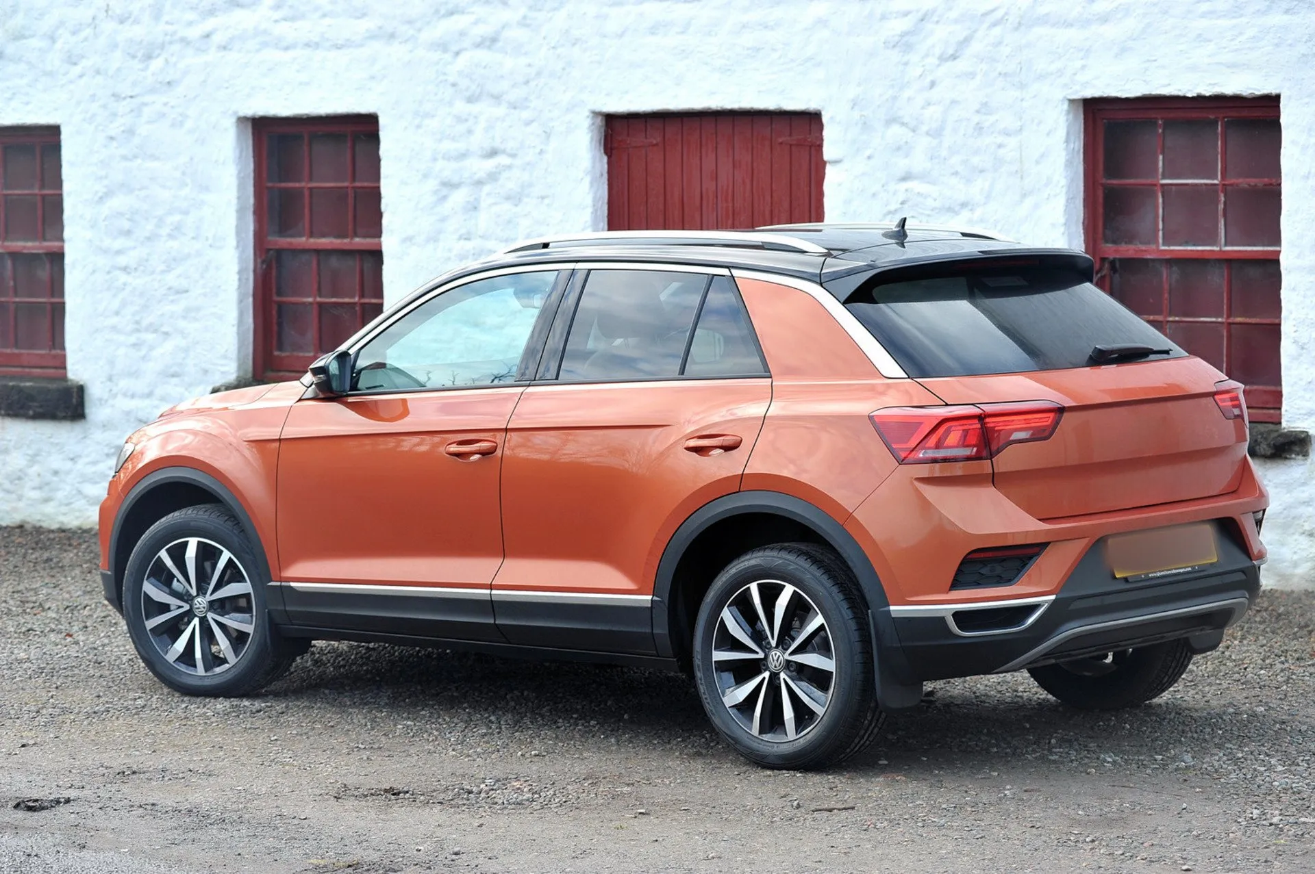 orange vehicle
