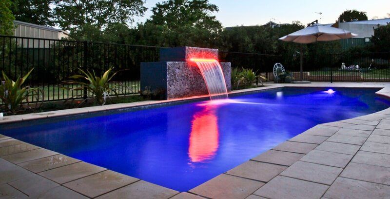 Lava Waterfall Themed Pool — Pools In Dubbo, NSW