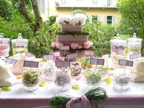 Allestimento di una confettata