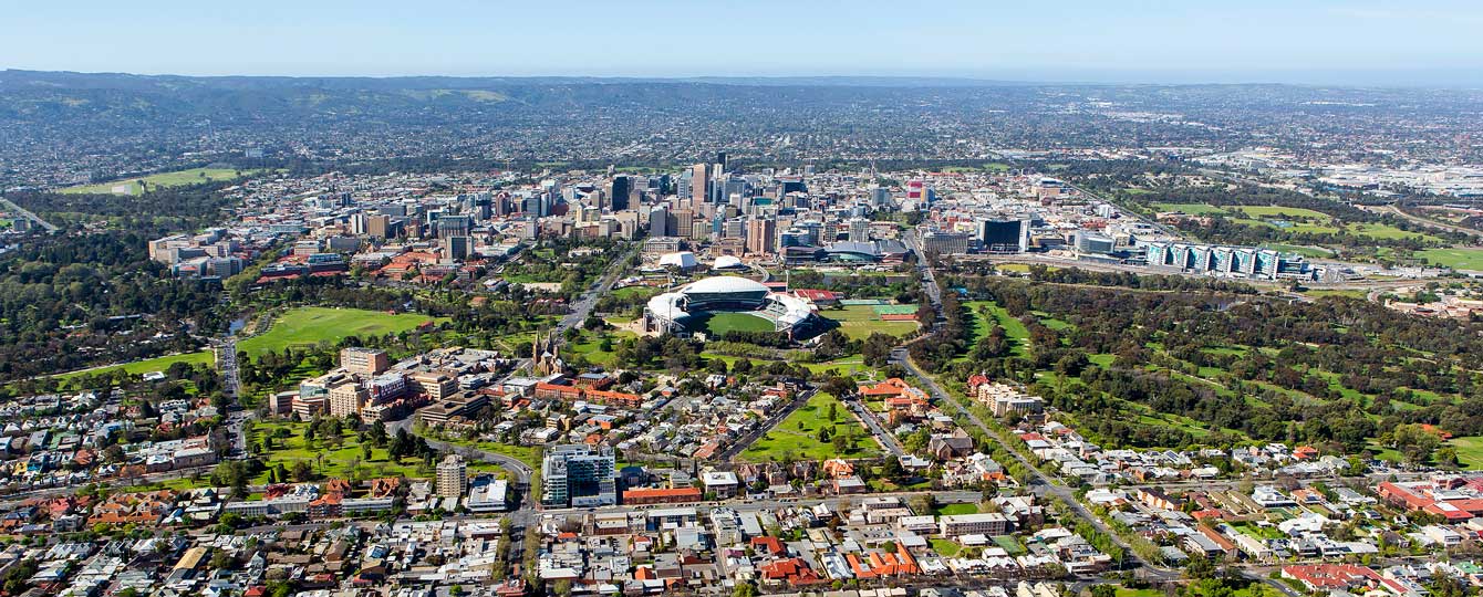 Aerial photo of the city