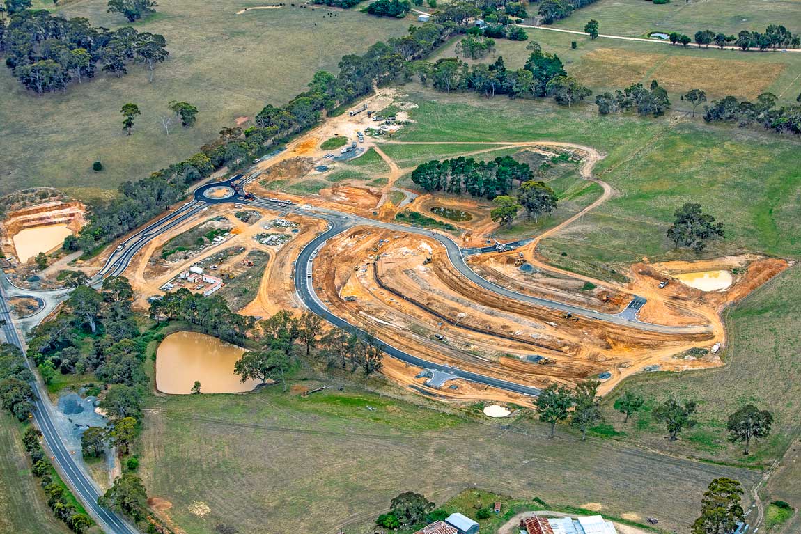 Aerial photo of rural area