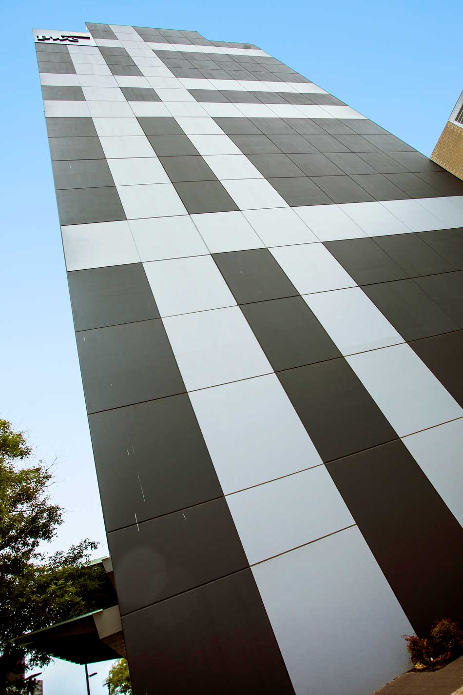 Architectural photo of building from the ground