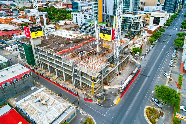 Architectural photo of unfinished building