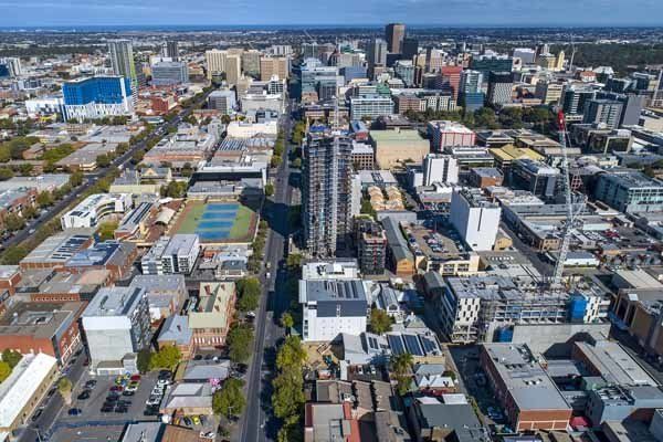 drone picture of building
