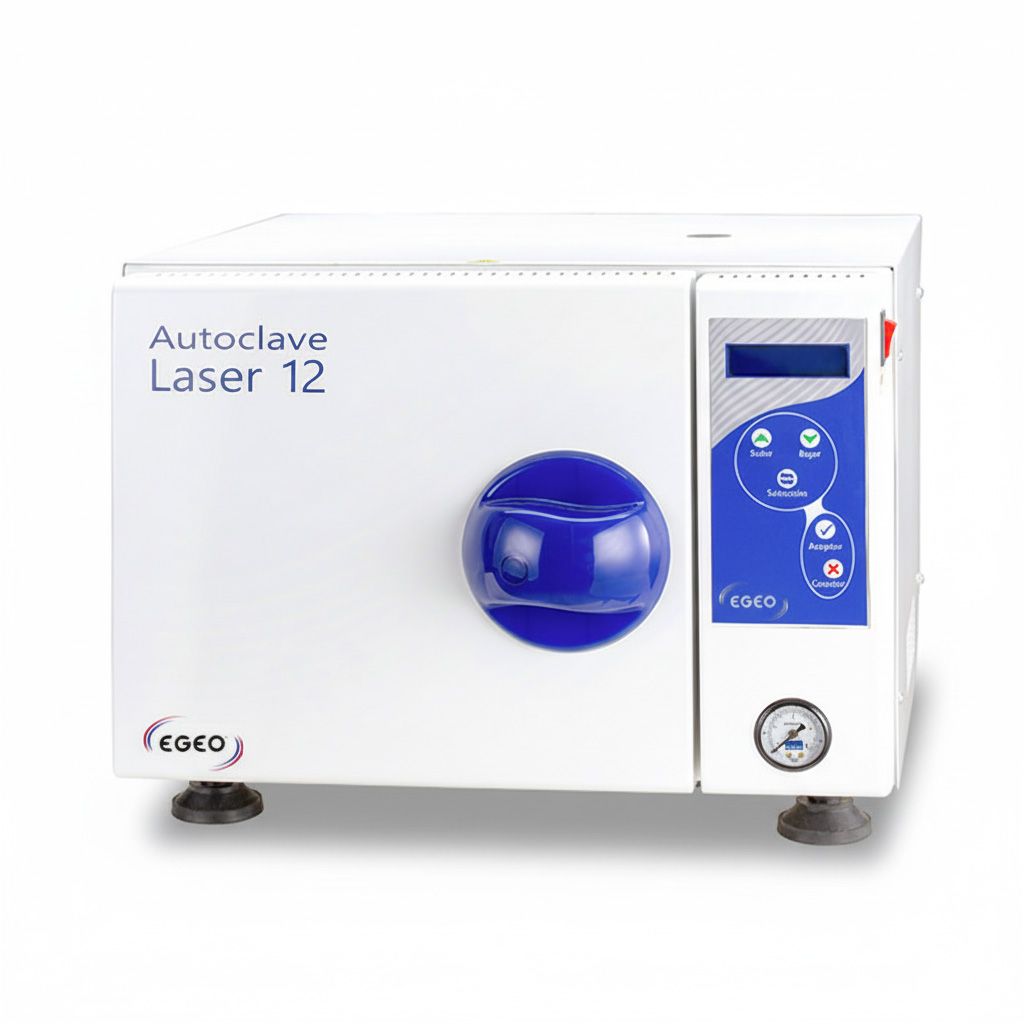 Autoclave EGEO de 12 litros de capacidad, Secado Automático con Bomba de Vacío.