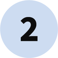 The number two is in a blue circle on a white background.