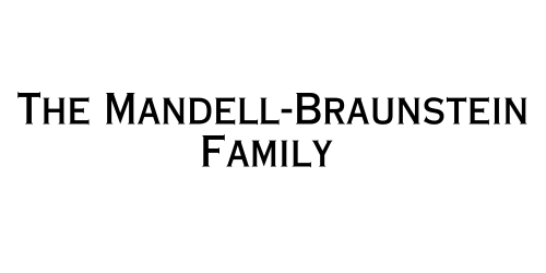 The mandell braunstein family logo with colorful stars on a white background.