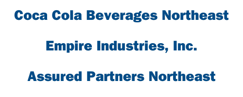 The logo for coca cola beverages northeast empire industries inc.