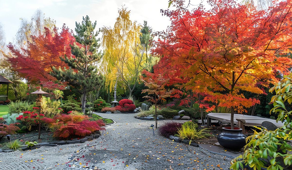 Autumn garden tree care