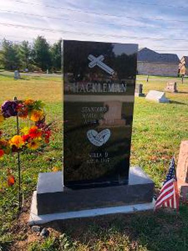 Several different options for monument grave markers offered by Bozell Funeral Homes in Indiana.