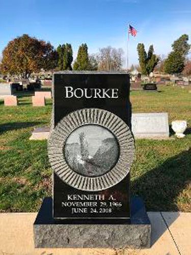 Several different options for monument grave markers offered by Bozell Funeral Homes in Indiana.