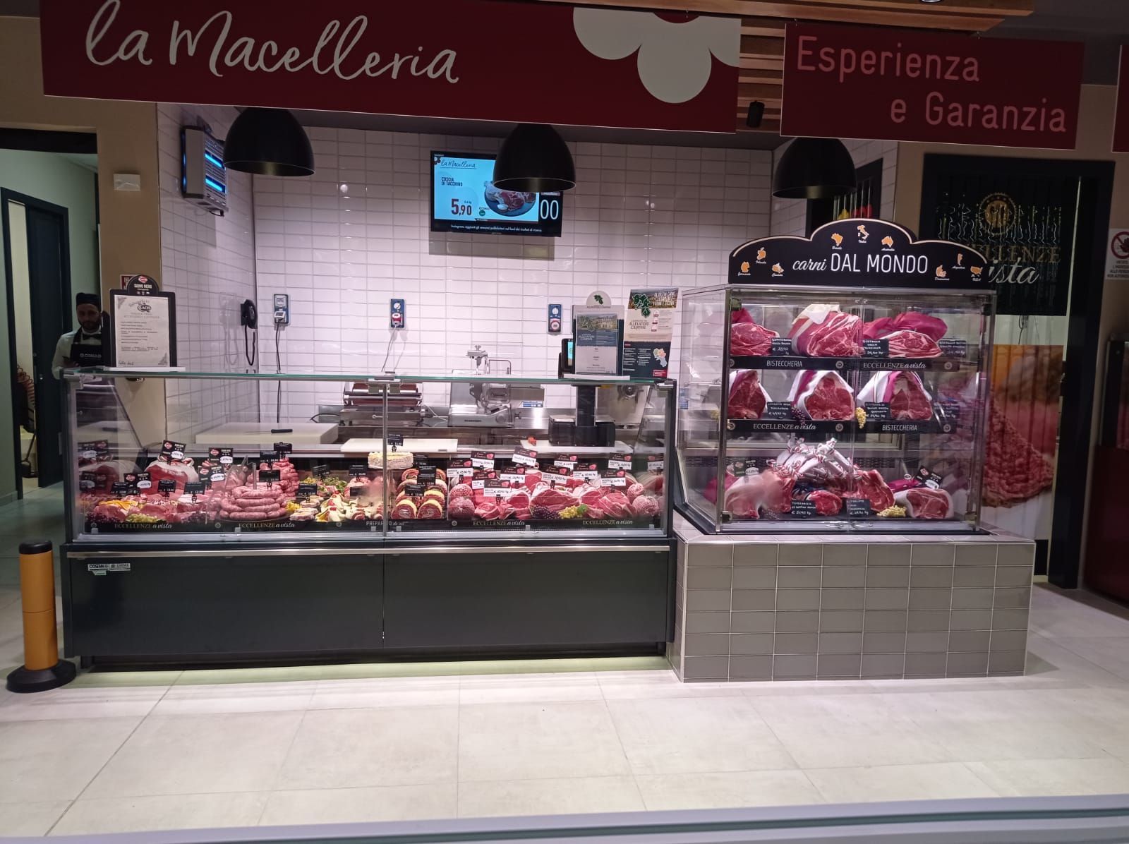 banco refrigerato salumeria-torretta macelleria- supermercato conad