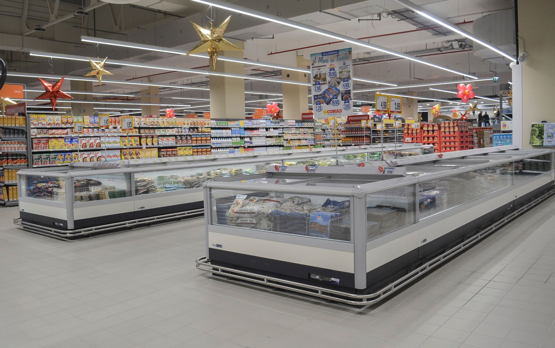Banco refrigerato surgelati Supermercato Conad Salerno