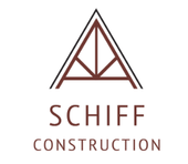 A logo for schiff construction with a triangle in the middle