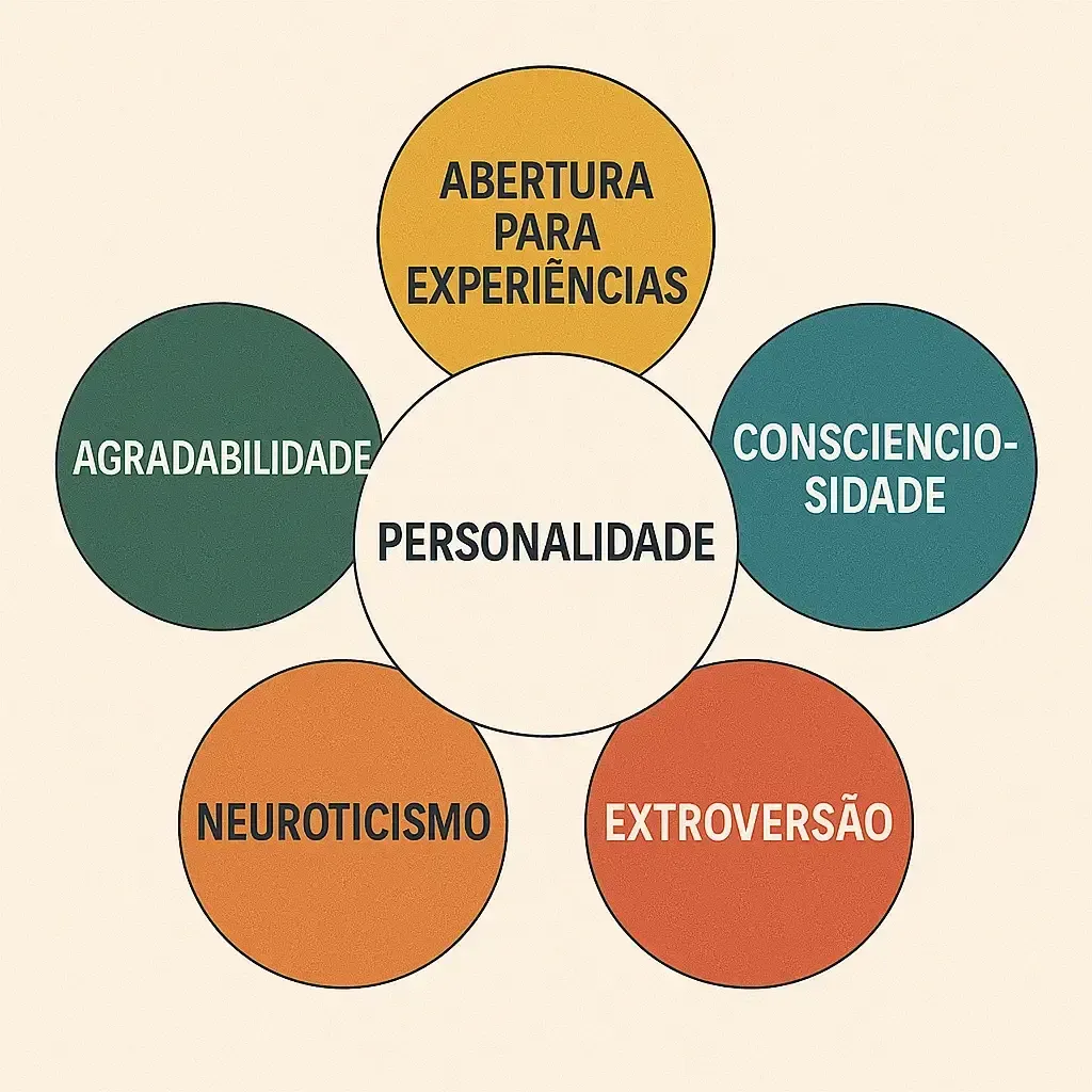 A diagram showing different personality types in circles