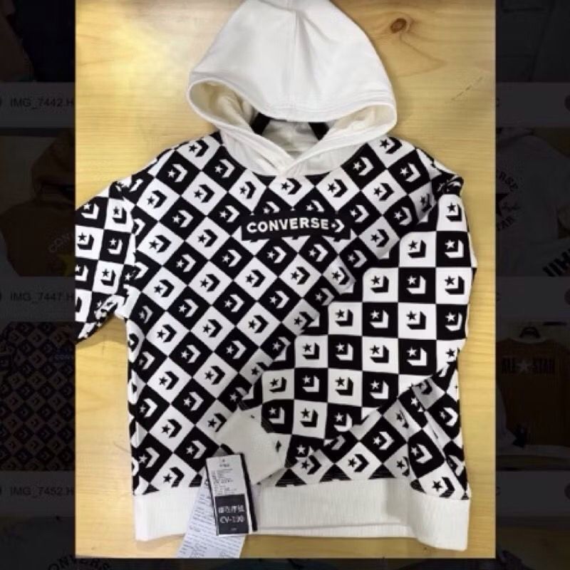 CONVERSE童裝/親子款/LOGO連帽上衣