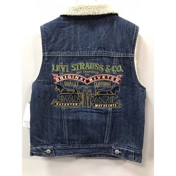 LEVIS童裝/親子款/刷毛背心/雙面穿