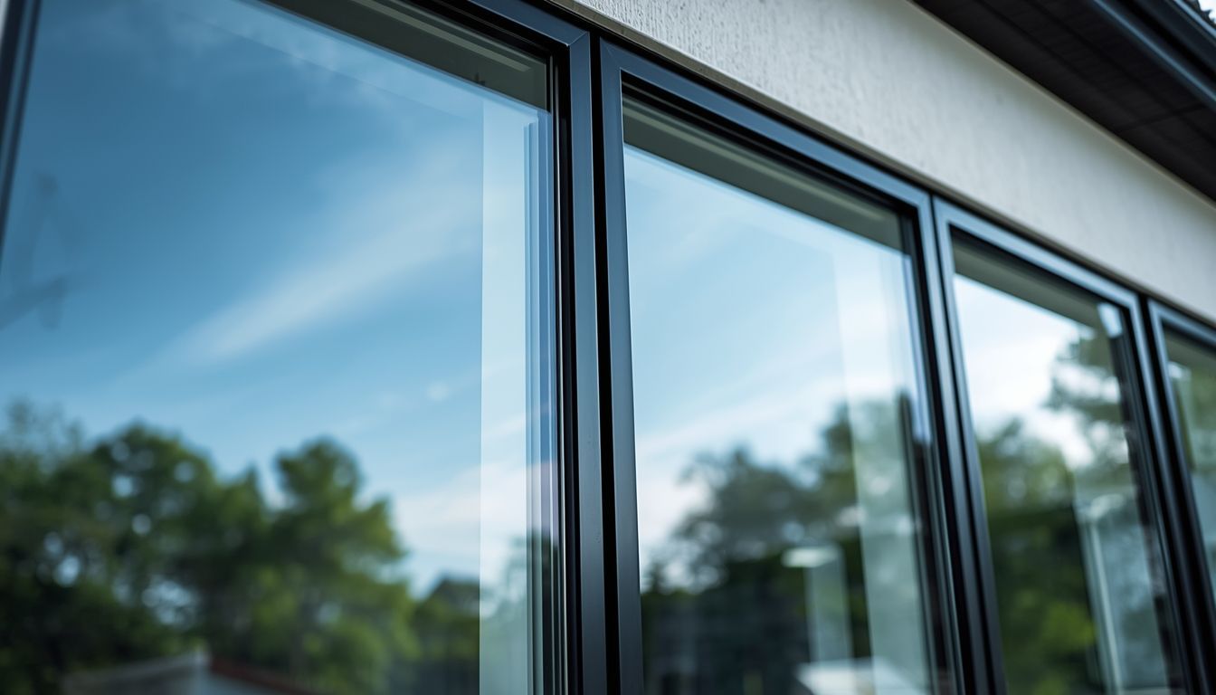 Trench dug in a grassy yard, leading to a house with black siding, and an electrical box.
