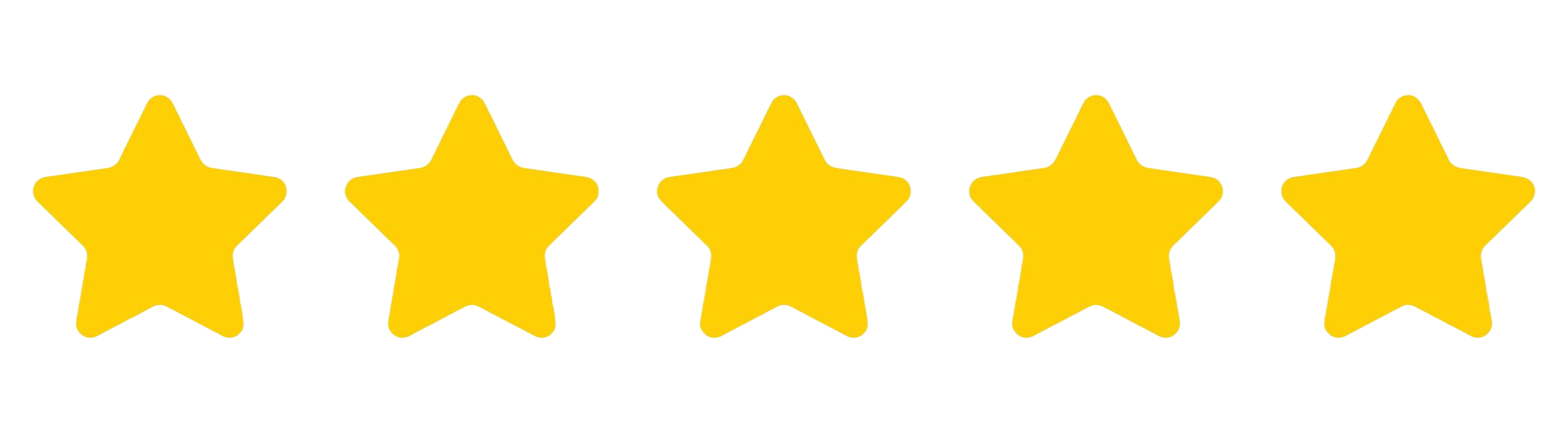 Five gold stars in a row.