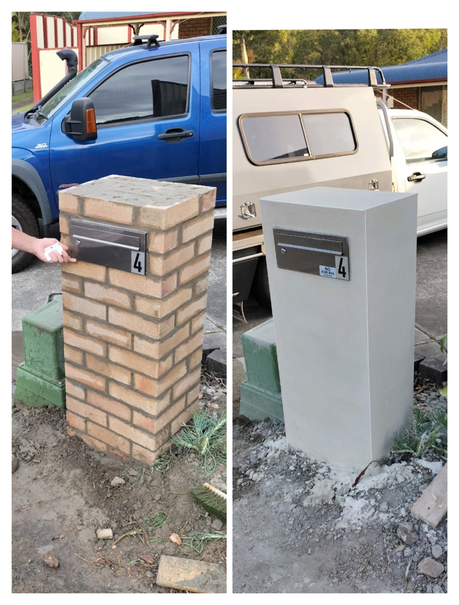 Brick Structure Coated With White Cement — Bricks By Dre In Coomera, QLD