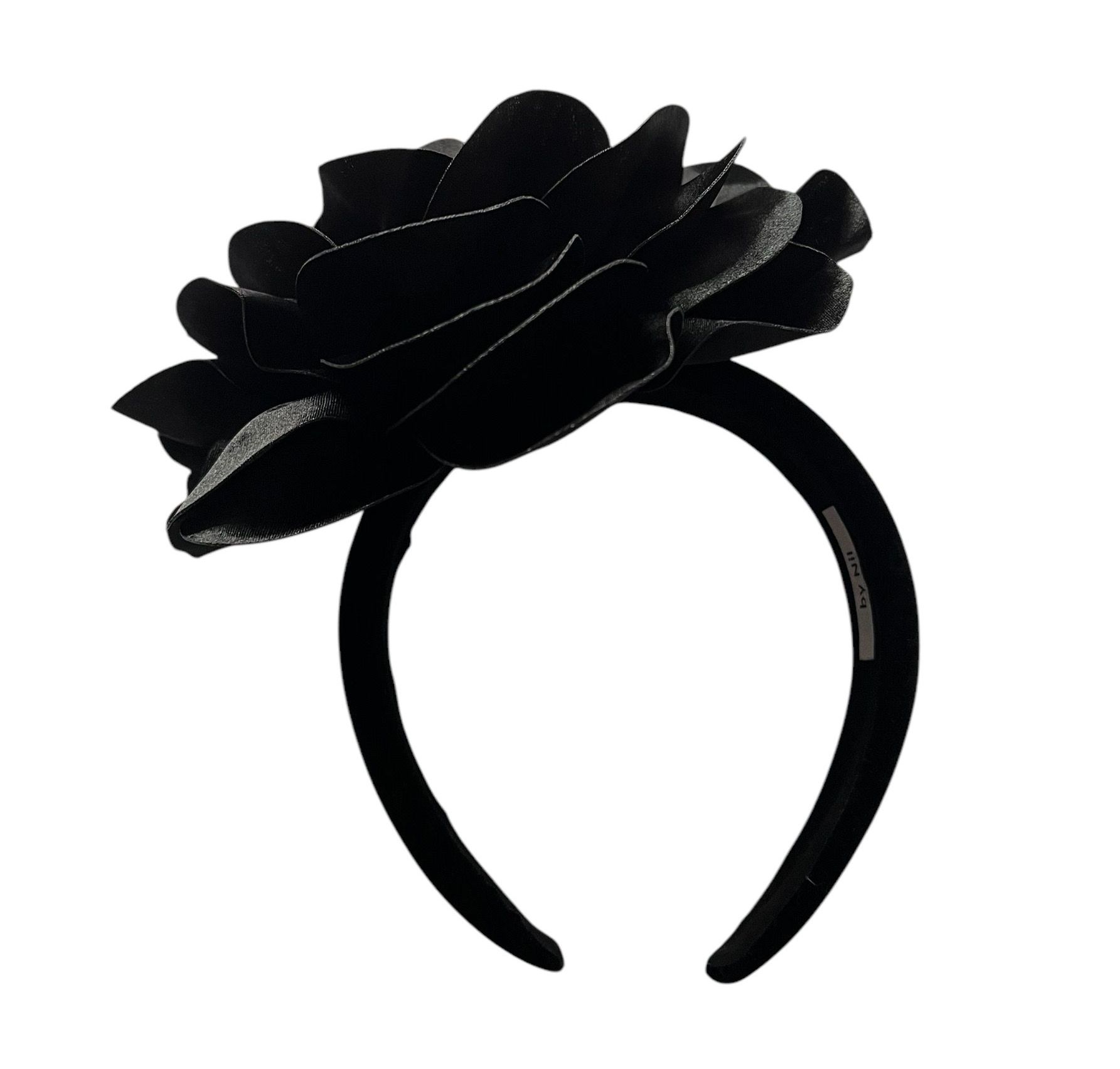 Black Thin Velvet Plush Fascinator