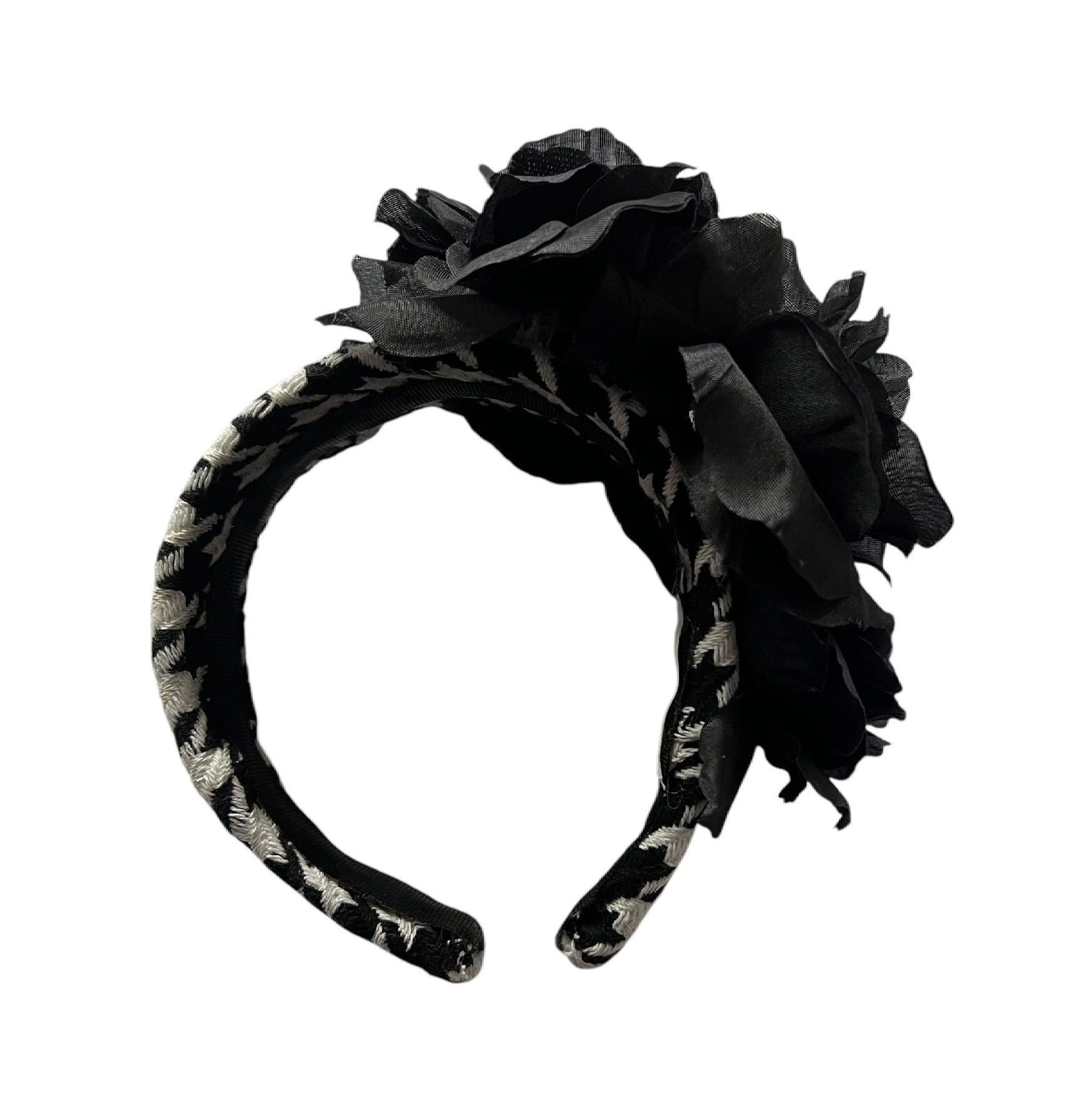 Black & White Houndstooth Fascinator
