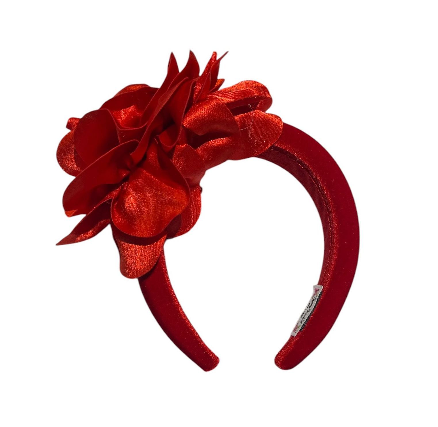Red Thick Velvet Plush Fascinator