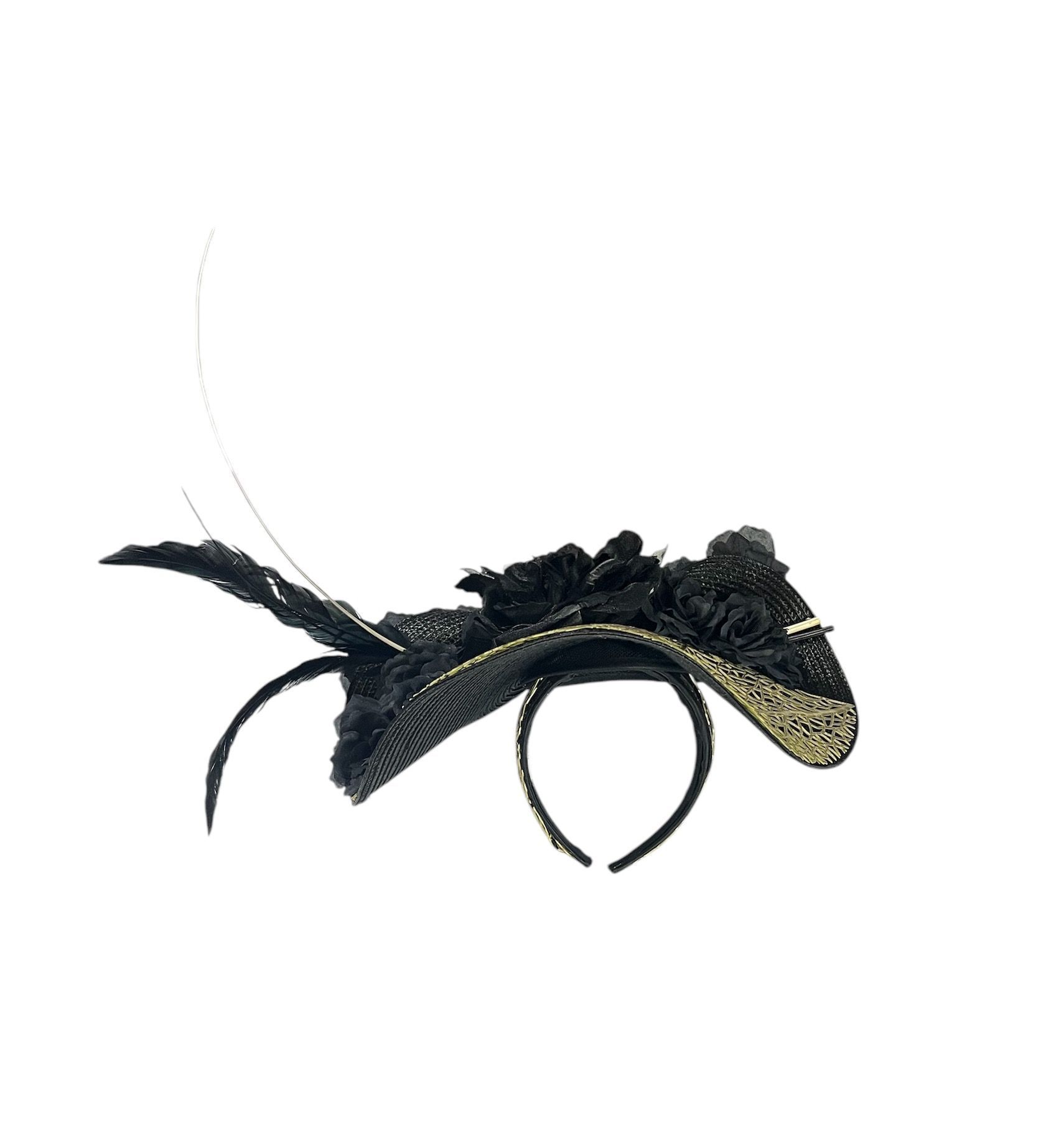 Raven Gold Fascinator