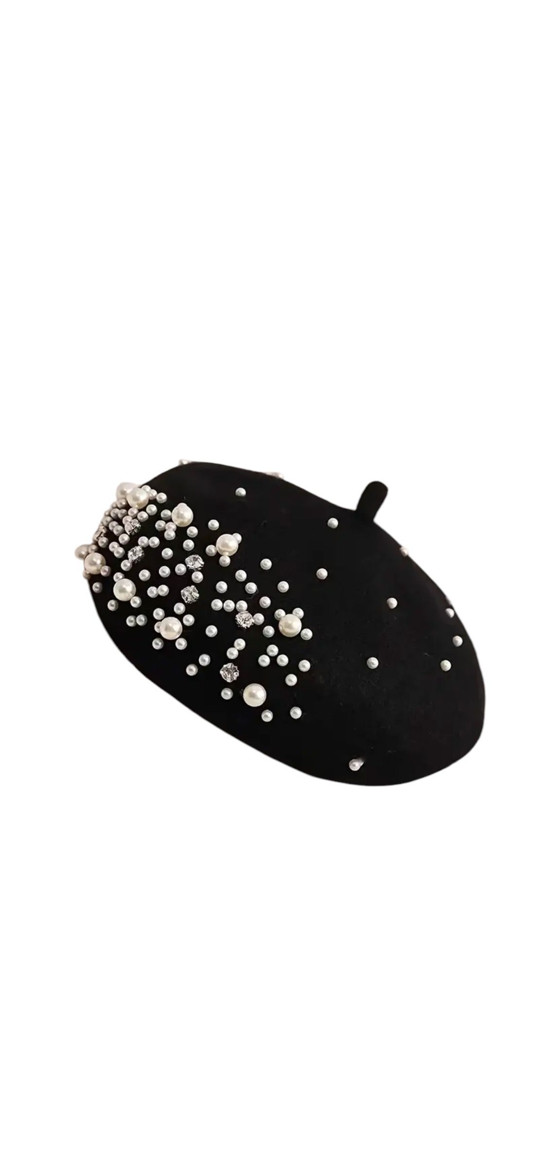 Black Pearly Beret