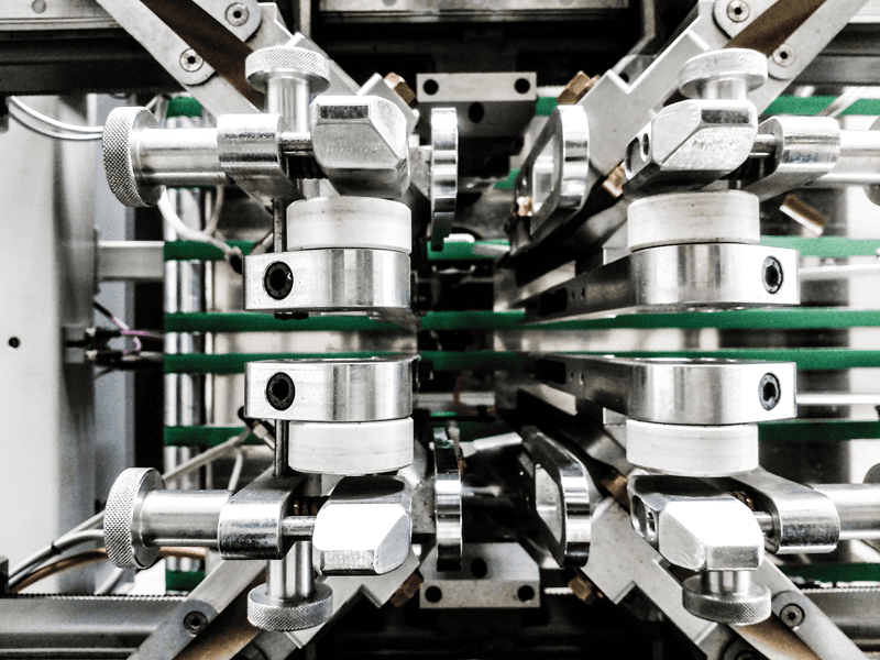 quadstayer of a rigid box machine