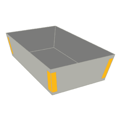 trapezoidal rigid box
