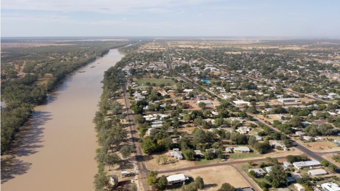 An Aerial View Of A River Surrounded By Houses And Trees — Sal's Excavations In St. Georges Basin, NSW