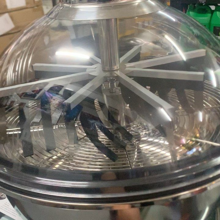 Stainless Steel Mixing Bowl With Rotating Blades, Inside a Transparent Dom — Cairns Hydroponics In Bungalow, QLD