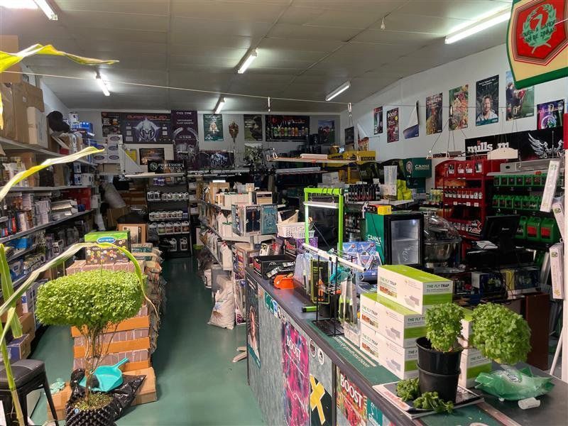 Interior of a Cluttered Store, Displaying Various Products on Shelves and Counters — Cairns Hydroponics In Bungalow, QLD