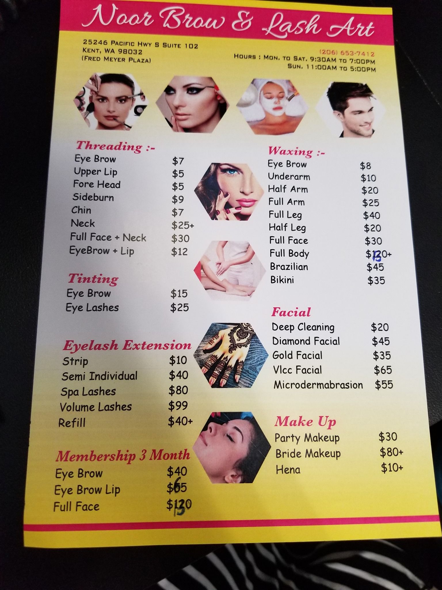 Sign Advertisement — Kent, WA — Noor Brow and Lash Artextensions