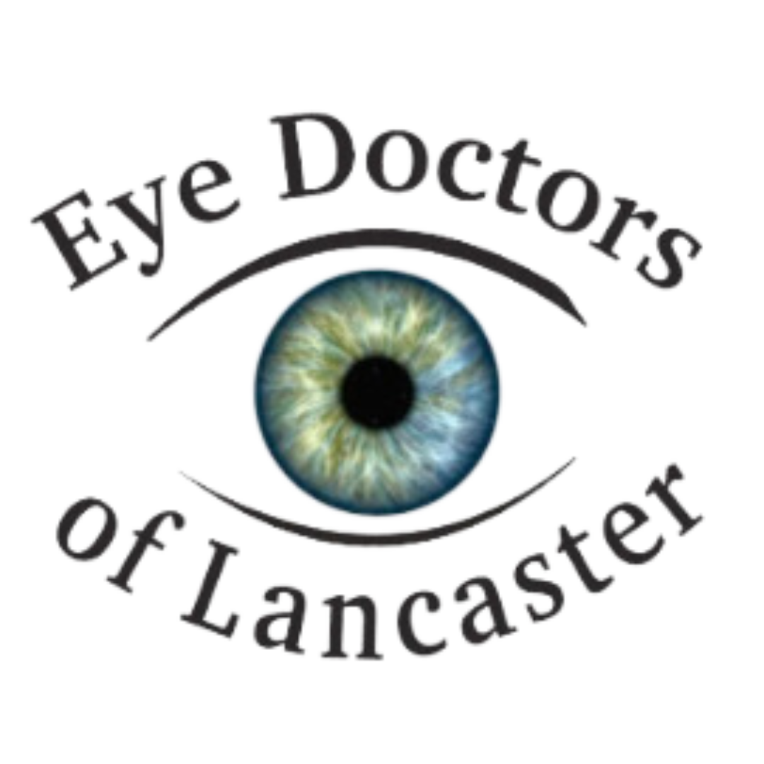 A logo for the eye doctors of lancaster