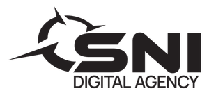 A black and white logo for sni digital agency