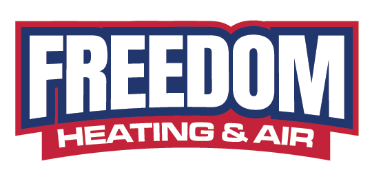 Freedom heating and air logo on a white background