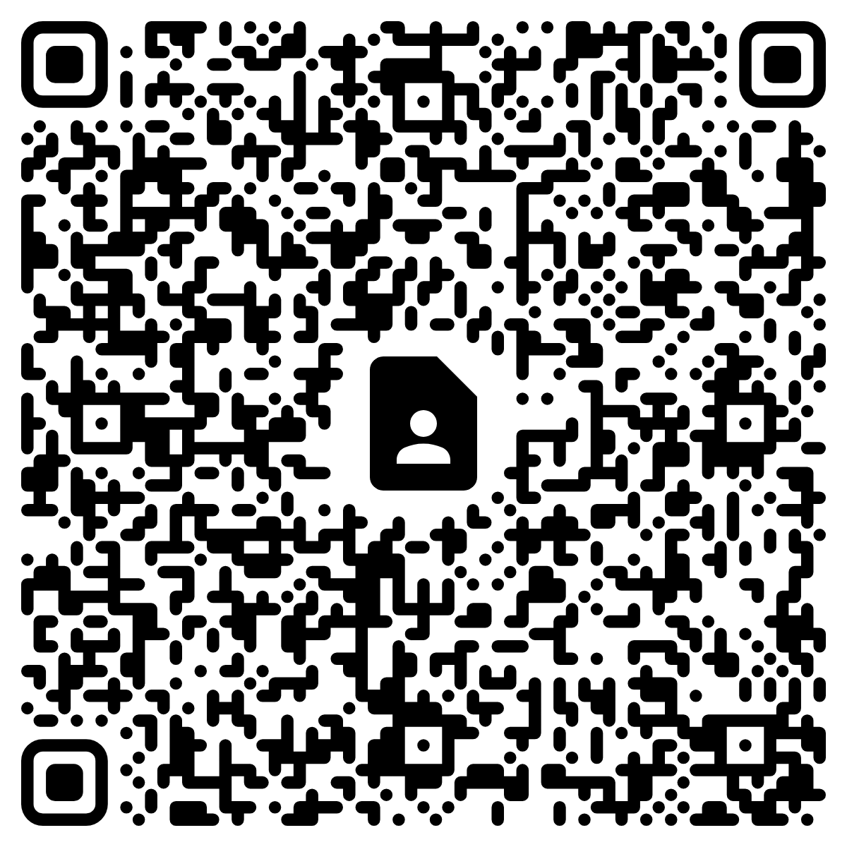 a black and white qr code on a white background .