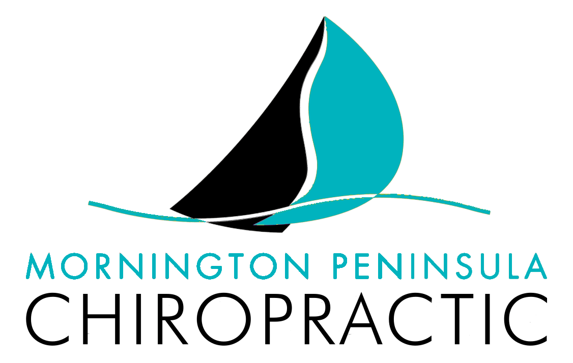 the logo for mornington peninsula chiropractic shows a sailboat in the water .