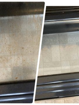Before and After Floor Tile Cleaning — Cherry Hill, NJ — Ray of Sunshine Cleaning