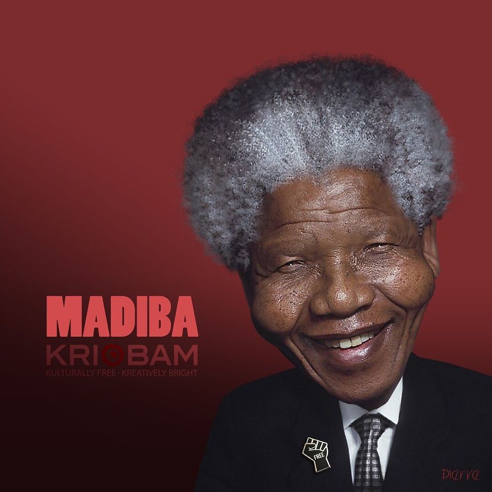 Caricature of Nelson Mandela by Pierre