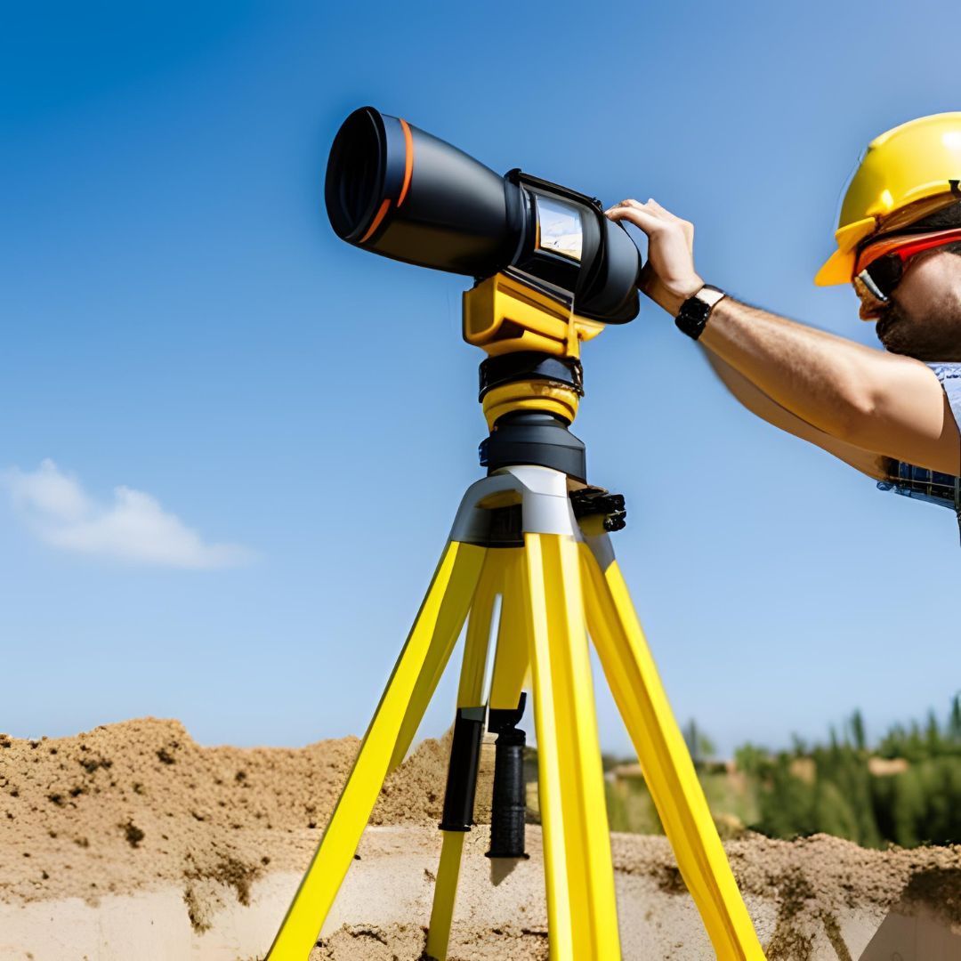 electronic theodolite at construction site Little Rock