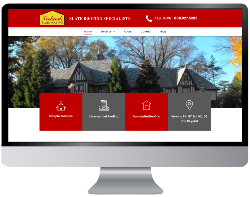 Website Designed for the Roofing Industry in PA, NJ, DE, MD and NY