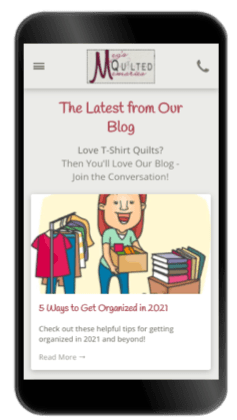Mobile-Friendly E-Commerce Website Designed by PMI for Megs Quilted Memories in Reading, PA