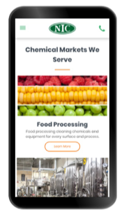 Mobile-Friendly Website Designed by PMI for North Industrial Chemical in York, PA