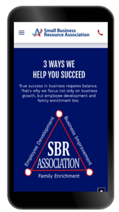 Mobile-Optimized Website for The Small Business Resource Association in Berks County, PA