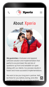 Mobile-Friendly Website Designed by PMI for Xperia Solutions Near Allentown